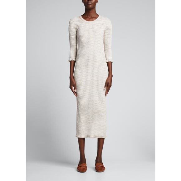 Veronica Beard tan bodycon  Richie Knit Dress size XL - Picture 1 of 12